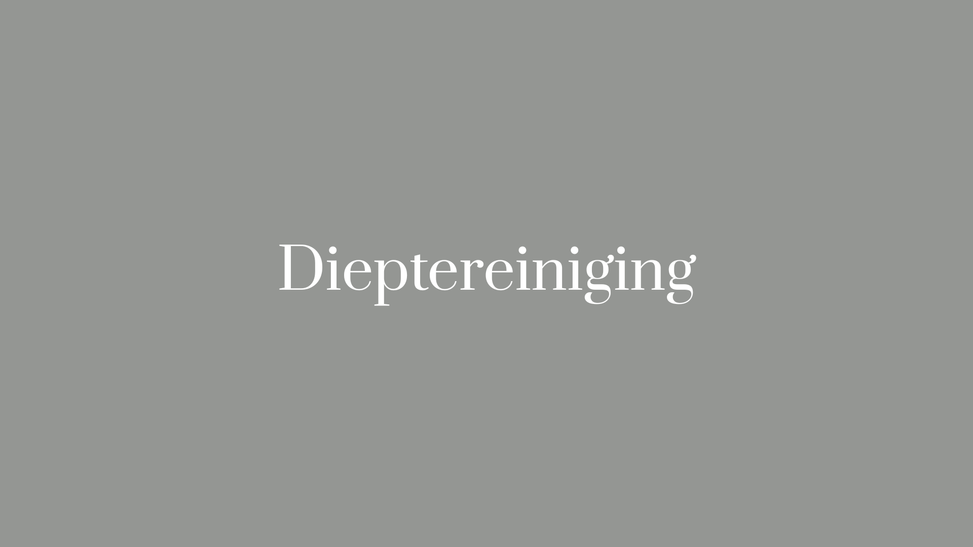 Dieptereiniging