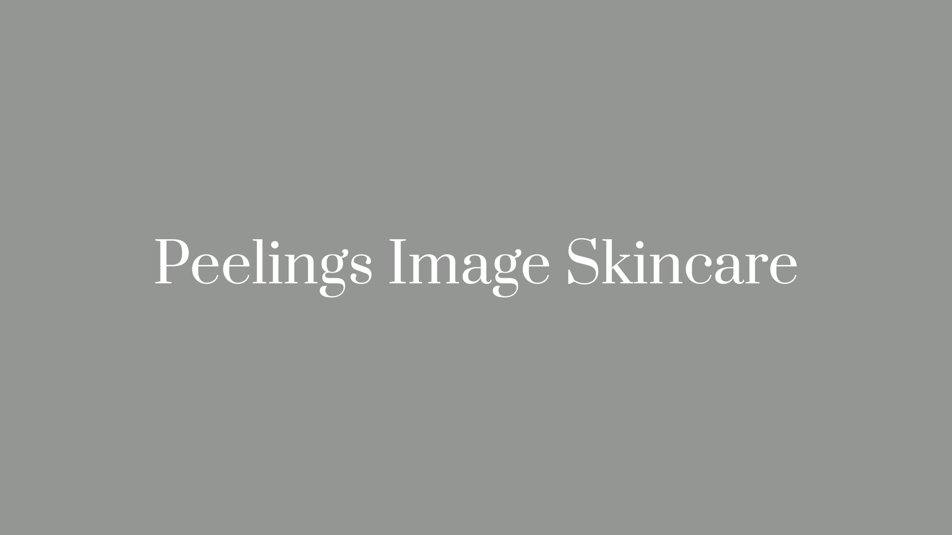 Peelings Image Skincare